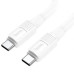 Кабель HOCO X84 Solid Type-C to Type-C 1м charging, ток до 3A для смартфонов 60W Белый