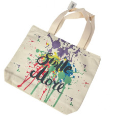 Шопер "SMILE MORE" БЕЖЕВИЙ 44х35х10см, 9125