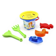 Набор для игры с песком "Цветочек", 7 элементов синий