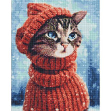 Алмазная мозаика "Удивительная киса"