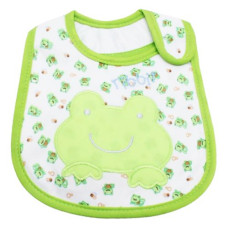 Слюнявчик тканевый на липучке "Жабка"