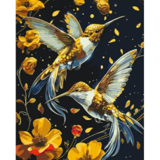 Картина по номерам с красками металлик "Танец птиц" 40х50 см Картина по номерам с красками металлик "Танец птиц" 40х50 см