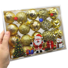 Новорічні прикраси, 20 штук, кульки, D = 4,5 см, у слюді