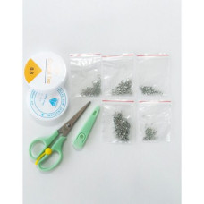 Набор аксессуаров для творчества для создания украшений "серебряный"