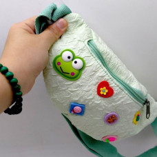 Дитяча напоясна сумочка "Sanrio" одне відділення, в пакеті (ЗЕЛЕНА)