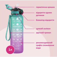 Бутылка для воды 1000 мл, трубочка, в пакете (оранжевая) Бутылка для воды 1000 мл, трубочка, в пакете (оранжевая)