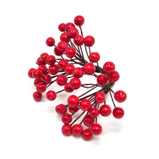 Декоративная Калина лаковая для творчества Bambi KL-25, 8 мм, 25 веточек