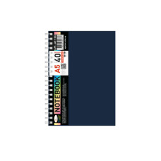 Блокнот А5 АП-1503(Black) 40 листов, пружина сбоку Блокнот А5 АП-1503(Black) 40 листов, пружина сбоку