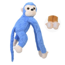 Мягкая игрушка Обезьяна YG0283 с липучками на двух лапках (Голубой)
