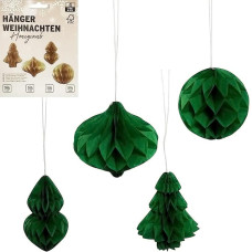 Набор подвесных бумажных новогодних украшений 