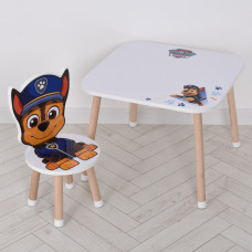Деревянный детский столик M 502-3 со стульчиком