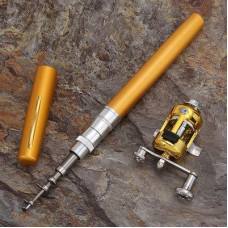 Удочка складная с катушкой и леской, телескопическая, Fishing rod in pen case, блесной, удочка ручка