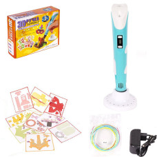 3D Ручка (3DPEN-3) - 3 NEW с трафаретами DX008 (Бирюзовый)