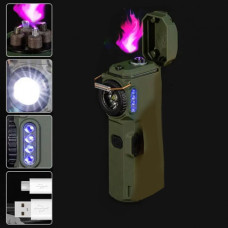 Фонарь MULTIFUNCTIONAL D51-COB, Li-Ion аккум., индикация заряда, зажигалка, ЗУ Type-C Зелёный Фонарь MULTIFUNCTIONAL D51-COB, Li-Ion аккум., индикация заряда, зажигалка, ЗУ Type-C Зелёный