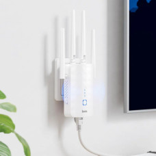 Портативный модем Репитер HOCO HI35 усилитель Wi-Fi сигнала на 4 антенны WiFi4, 300Mbps, 2.4 ГГц Черный Портативный модем Репитер HOCO HI35 усилитель Wi-Fi сигнала на 4 антенны WiFi4, 300Mbps, 2.4 ГГц Черный