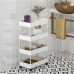 Передвижная напольная полка 39х12.5х80 см на колесиках Bathroom Rack Белая 4 яруса XYX-2020A Передвижная напольная полка 39х12.5х80 см на колесиках Bathroom Rack Белая 4 яруса XYX-2020A
