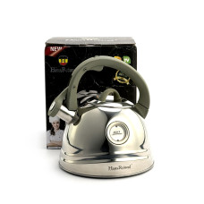 Чайник со свистком Haus Roland HR719-1 3,0 л, с индикатором уровня воды. Серебристый (HR719-1)