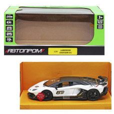 Машина металлическая "Lamborghini Aventador SVJ" из серии "Автопром" (белая)