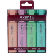 Маркер Highlighter 2537-A, 1-5 мм клиноп, набор 4х пастель