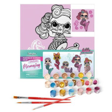 Картина по номерам с красками металлик "L.O.L. Surprise! Mermaids. Waves" 40х40 см