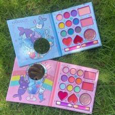 Косметика 9 цветов теней и аппликаторы, румяная, блеск для губ, в коробке