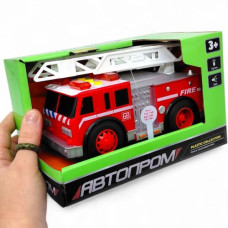 Машина АВТОПРОМ "Пожарная" (свет, звук, коробка – 21х13х11 см)