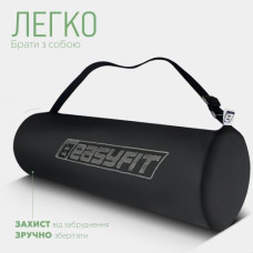 Коврик для йоги и фитнеса EasyFit TPE+TC 6 мм двухслойный черный-зеленый Коврик для йоги и фитнеса EasyFit TPE+TC 6 мм двухслойный черный-зеленый