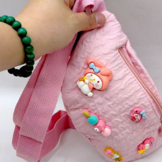 Дитяча напоясна сумочка "Sanrio" одне відділення, в пакеті (РОЖЕВА)