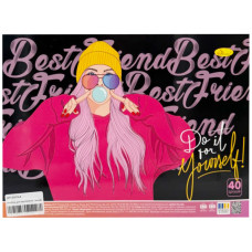 Альбом для рисования АП-0310-4, 40 листов, пружина сбоку Альбом для рисования АП-0310-4, 40 листов, пружина сбоку