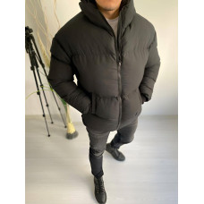 Классическая мужская стильная зимняя курточка черный