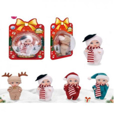 Лялька 9см, 4 види, бліст (Merry Christmas), 12,5-19-6см, A781A