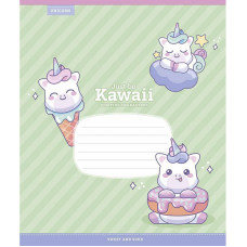 Тетрадь ученическая «Just be Kawaii» 012-3408C-5 в косую линию, 12 листов