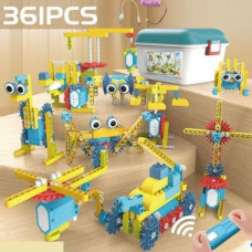 Конструктор на радиоуправлении 361 деталь, автоматическое движение, колесо свободного хода, движение вперед-обратно, аккумулятор 3.7 V, пульт Конструктор на радиоуправлении 361 деталь, автоматическое движение, колесо свободного хода, движение вперед-обратно, аккумулятор 3.7 V, пульт