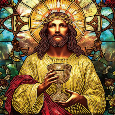 Алмазная картина "Священный бокал" 30х30 см