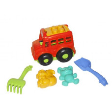 Автобус "Бусик" с песочным набором, красный