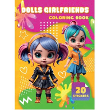 Детская раскраска Dolls Girlfrends А06012507, 20 наклеек А4