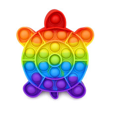 Антистресс-игрушка Черепаха SL12 POP IT радужный, 14х12х1,3 см