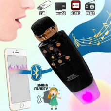 Караоке микрофон + портативная беспроводная колонка 2 в 1 Bluetooth Wster WS-2011 Черный