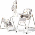 Детский стульчик-шезлонг 2в1 для кормления и отдыха с регулируемой спинкой, подносом и колесиками Детский стульчик-шезлонг 2в1 для кормления и отдыха с регулируемой спинкой, подносом и колесиками