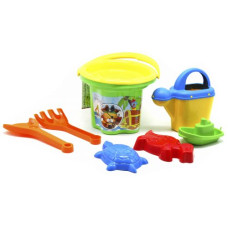 Набор для песка "Цветочек" с лейкой, зеленый