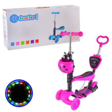 Самокат трехколесный "Божья коровка", розовый (транспортировочная упаковка)