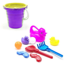 Песочный набор с лейкой фіолетовий