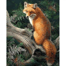 Картина по номерам "Лиса на дереве" 40x50 см