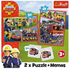 Пазлы - (2в1 + Мемо) - "Команда пожарного Сэма"