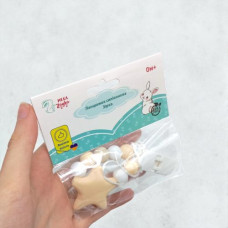 Силиконовая цепочка для пустышки "Звездочка", БЕЛЫЙ