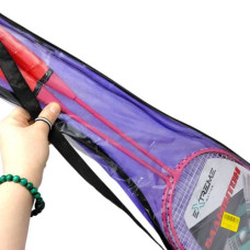 Бадмiнтон 2 ракетки (волосінь) у чохлі 65 см (РОЖЕВИЙ)