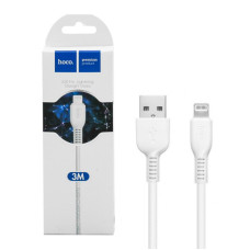 Кабель Hoco X20 Lightning-USB 3 метри Starlight Glare для заряджання та передачі даних, Білий, 96376