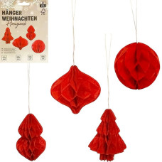 Набор подвесных бумажных новогодних украшений 