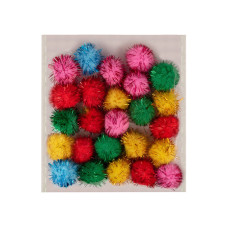 Декоративные помпоны с люрексом для творчества Pom-poms-2.5, d-2.5 см, 20 шт Декоративные помпоны с люрексом для творчества Pom-poms-2.5, d-2.5 см, 20 шт