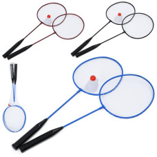 Бадмінтон ракетки 2шт, 1 волан 7см, 3 кольори, в сітці, MS 4935